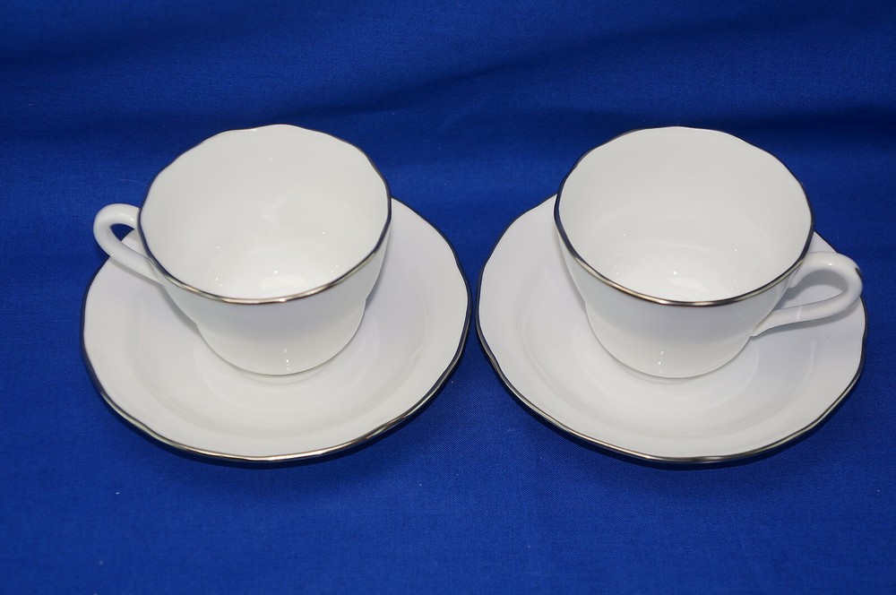 Spode Nordic (2) Cups, 2 3/4" & (2) Saucers, 5 5/8"