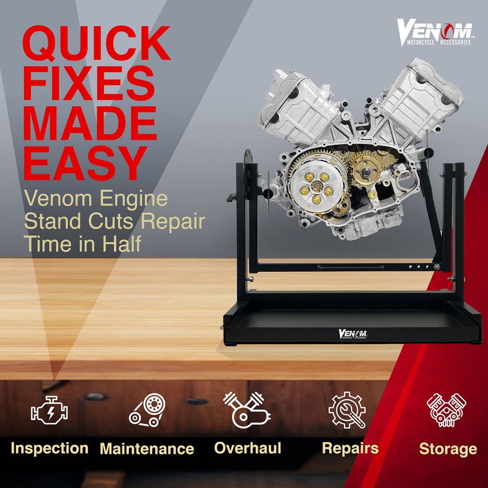 Venom Engine Hoist for All Vertical-Type Single Cylinder 2 or 4-Stroke Engine