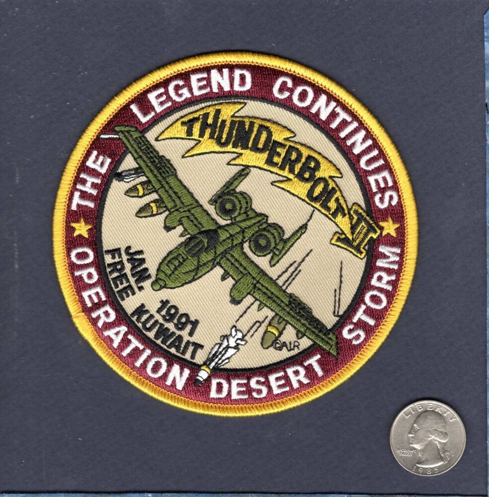 A-10 THUNDERBOLT II Warthog OPERATION DESERT STORM USAF FS TFS Squadron Patch