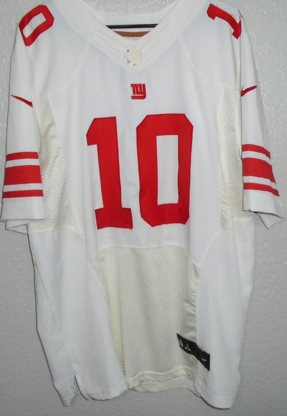 Nike Eli Manning #10 New York Giants White NFL On Field Jersey Size 48 stitched