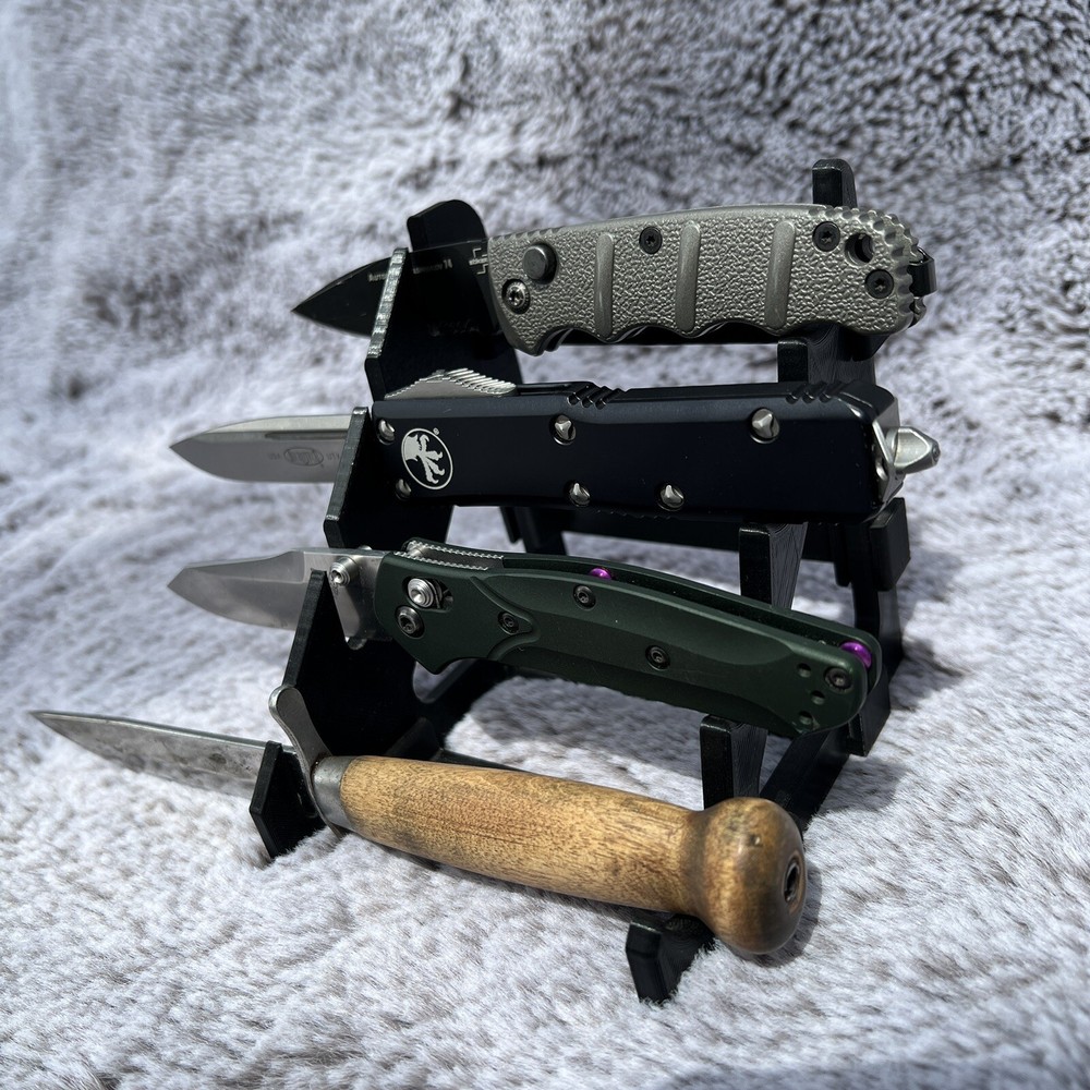 4 Knife Display Stand For Microtech, Benchmade, Others