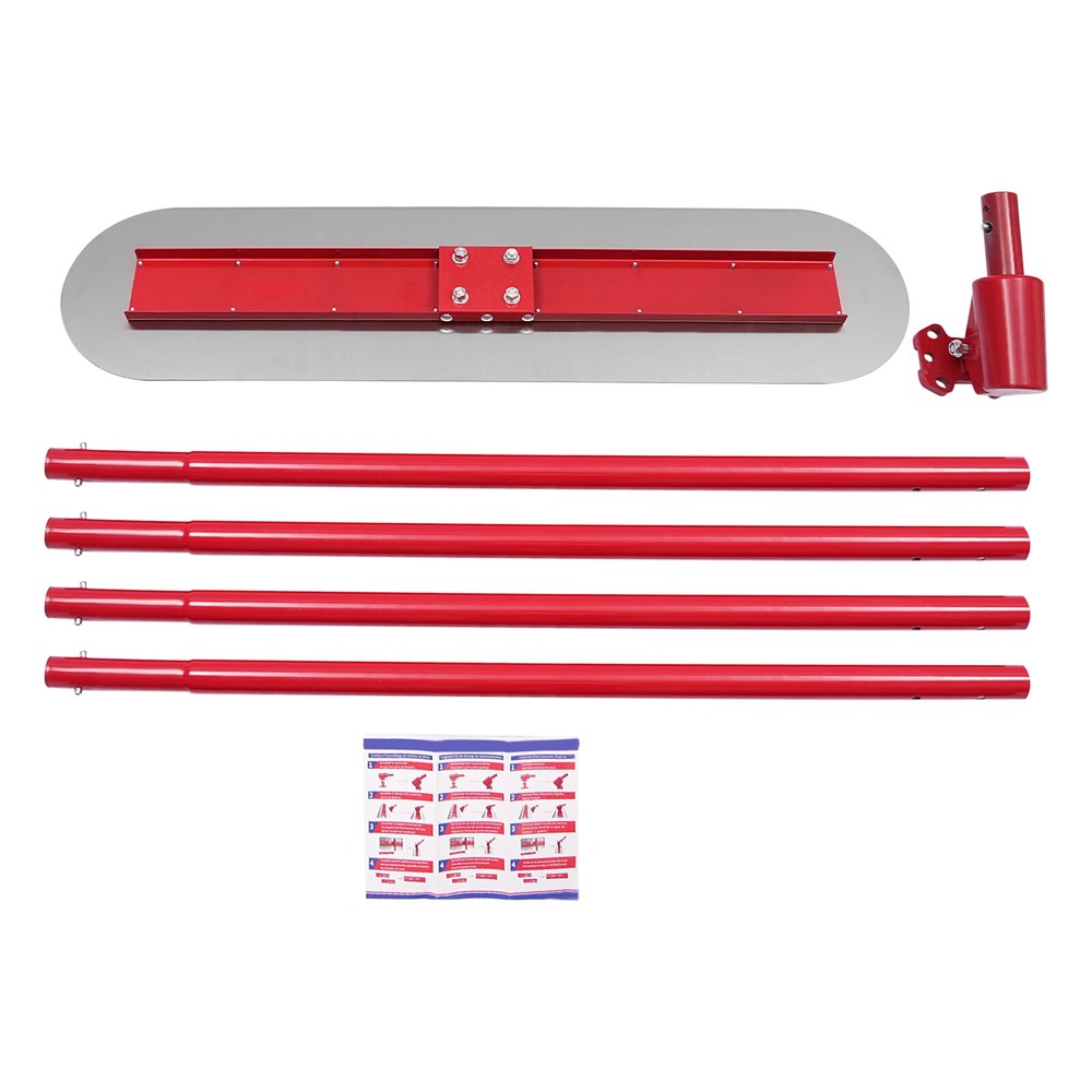 Total 15.75ft Handle Concrete Float Plastering Trowel Concrete Kit Bull Float