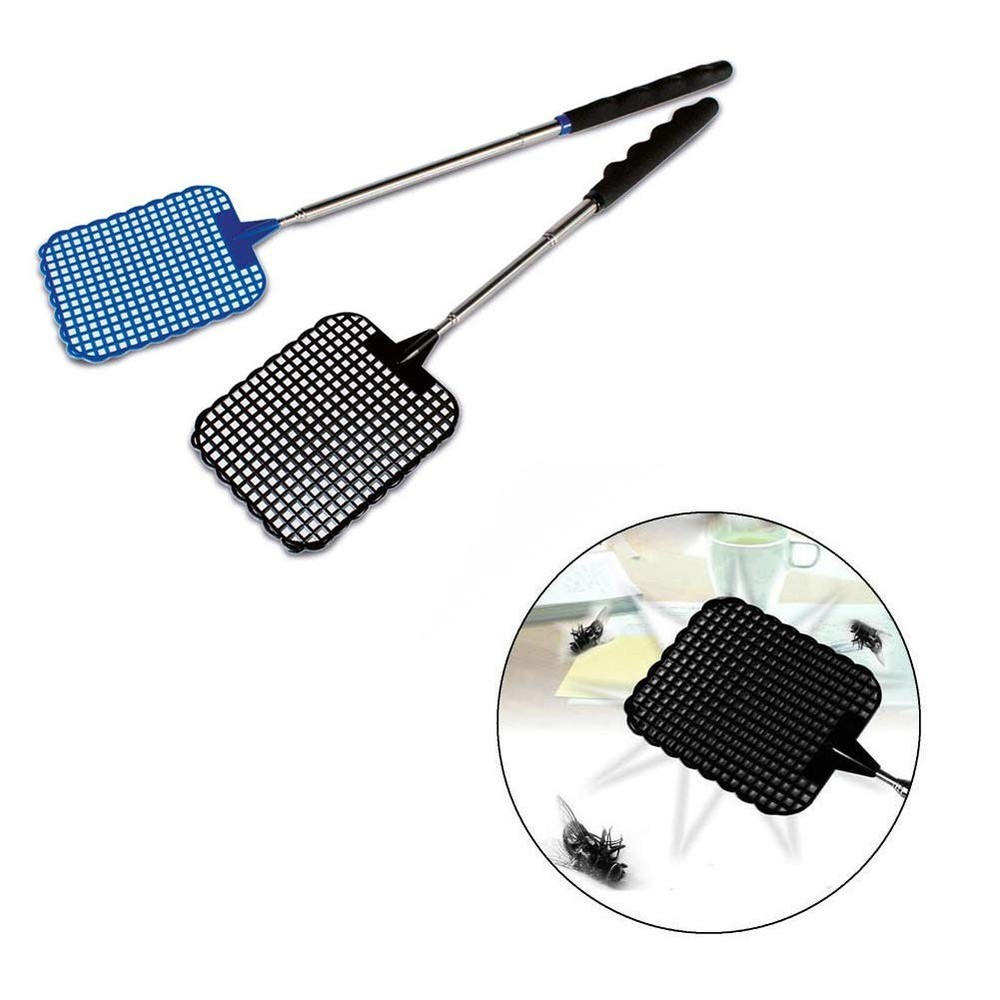 Matamoscas con mango extensible de acero inoxidable de alta resistencia