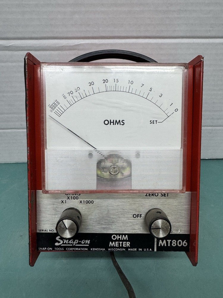 Vintage Snap On MT806 Ohm Meter Fully Functional!!