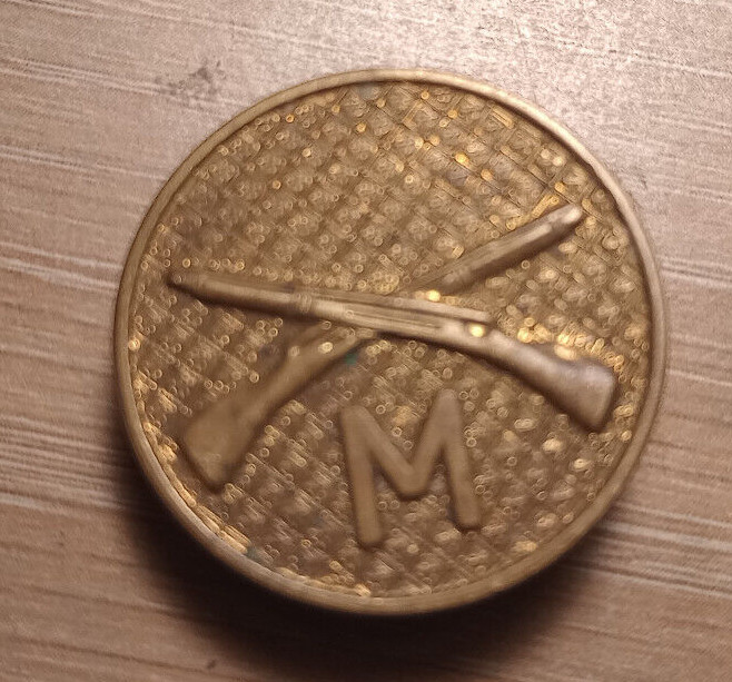 US Army Infantry Co. M Interwar Collar Disk set, Type I, Meyer Metal marked