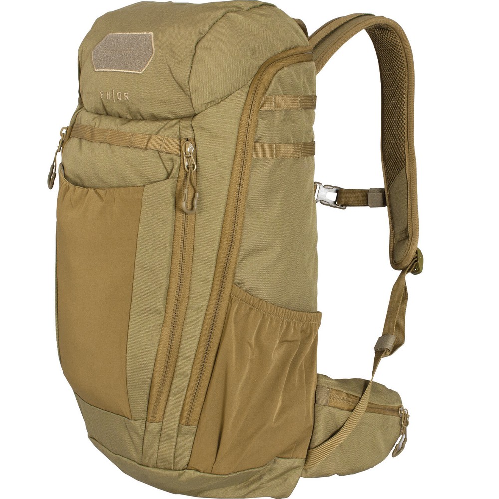FHIOR Tactical Backpack 30L Coyote w/Large Main Compartment Adjustable Straps