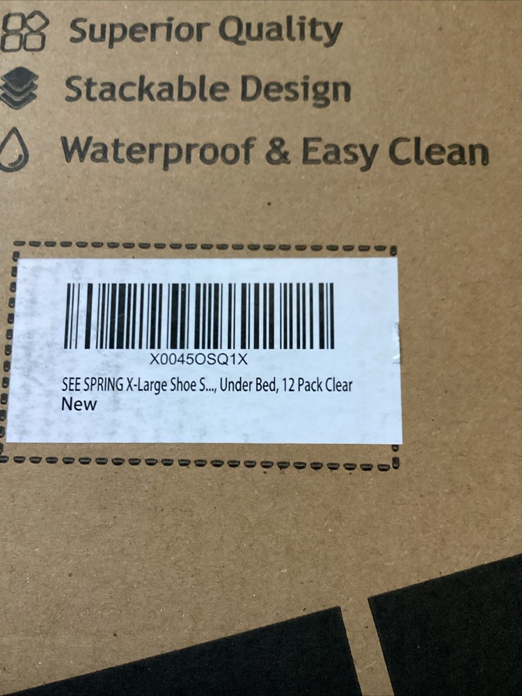 See Spring Stackable Shoe Box 12 Pack/white/Clear New In Box