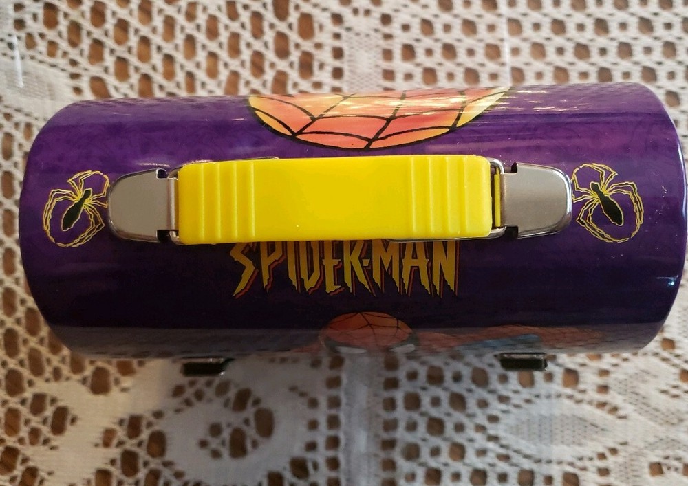 2001 Marvel - SPIDER-MAN Purple Small Tin With Handle!!