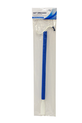 Blue Jay Dressing Stick - 24'' Soft Foam-Covered Handle, 2-in-1 Tool S Top Hook