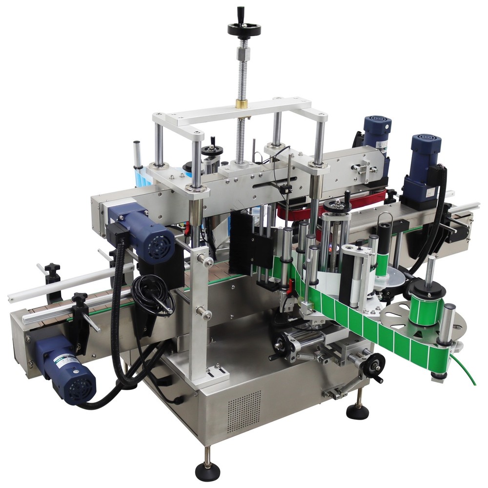 Auto Desktop Double Sided Labeling Machine Square/Hexagonal Bottle Labeller 110V