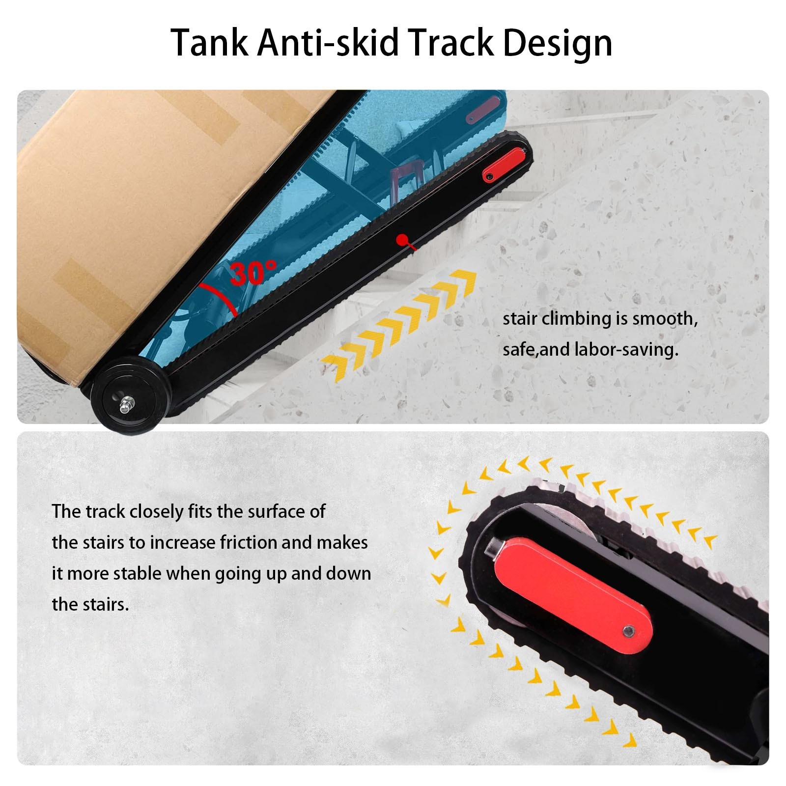 Electric Stair Climbing Cart Portable Motorized Stair Climbing Dolly 80W