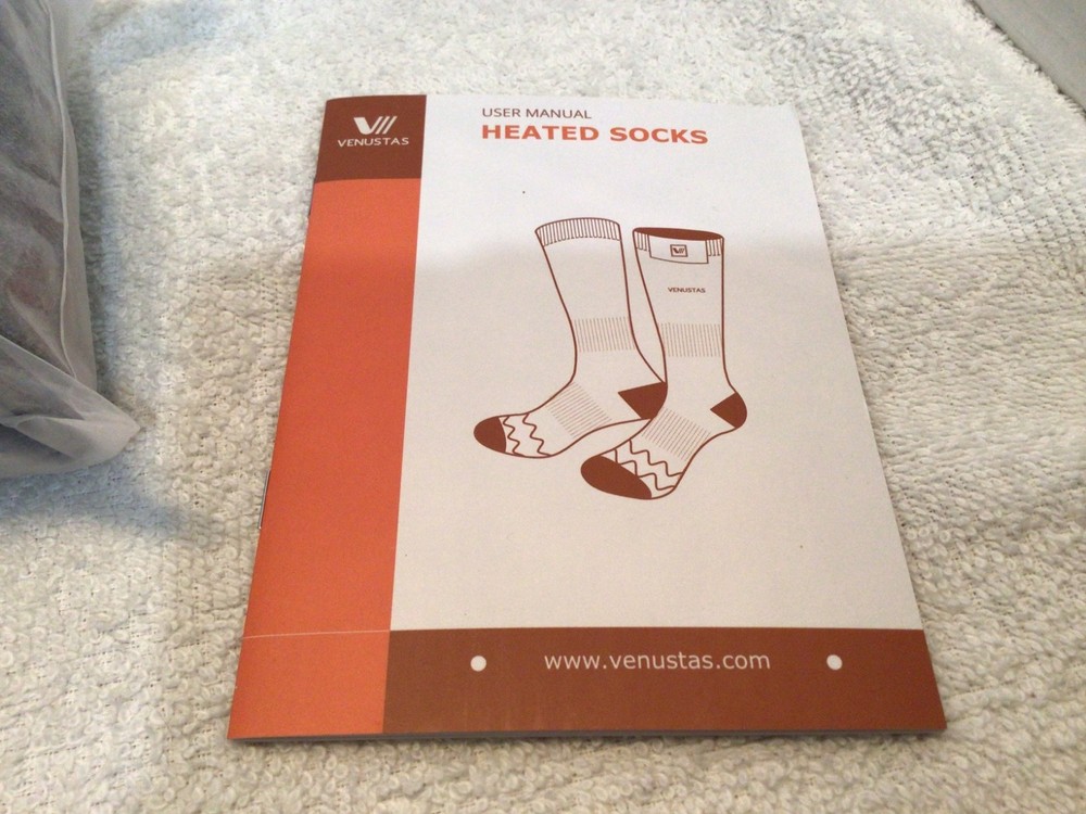 Venustas Heated Socks Unisex Medium Gray Rechargeable
