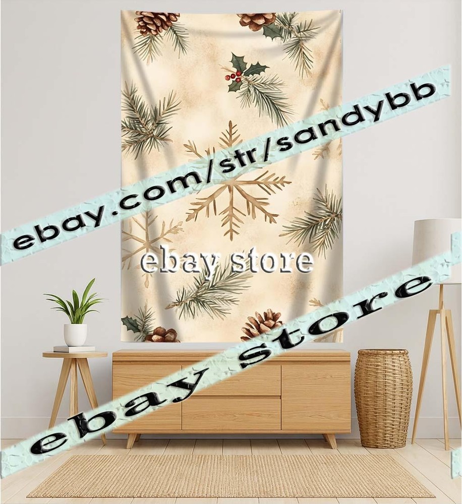 Neutral Winter Pattern minimal elegant soft tapestry 39X59 in