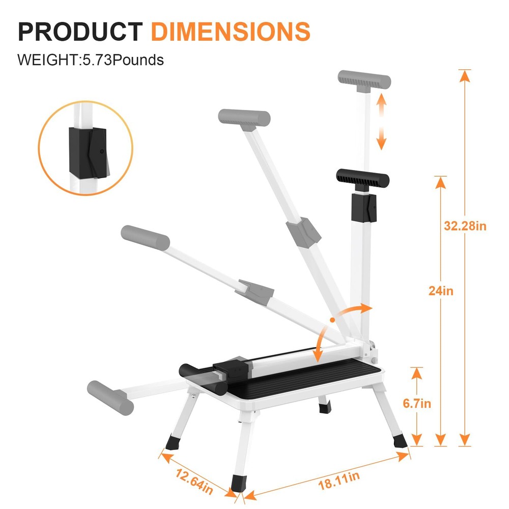 Step Stools for Adults Foldable Step Stool with Handle for Elderly Seniors St...