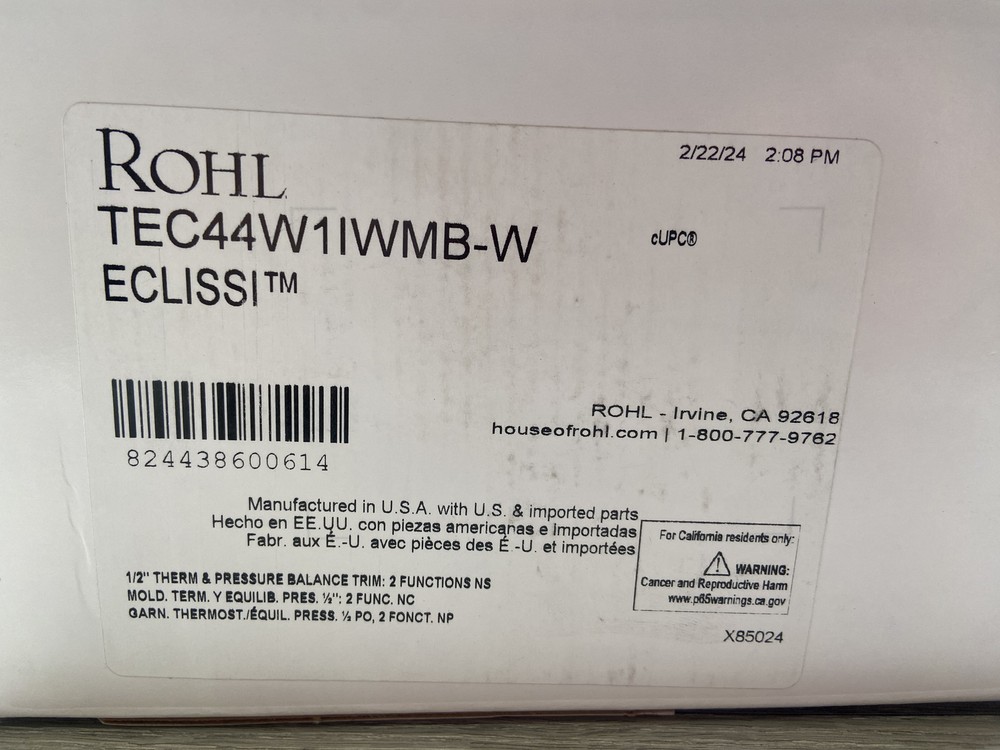 Rohl Eclissi TEC44W1IWMBG Two Function Thermostatic Valve Trim/Volume Control