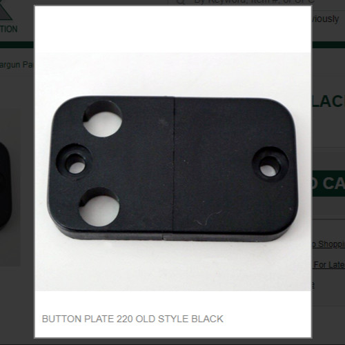 BUTTON PLATE 220 OLD STYLE BLACK # PH10-2-220