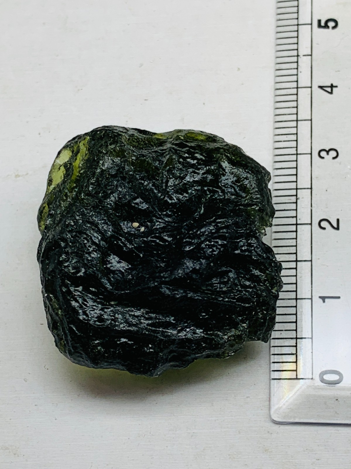 Raw Moldavite Regular Grade Tektite 76CT Textured With Certificate Authenticity