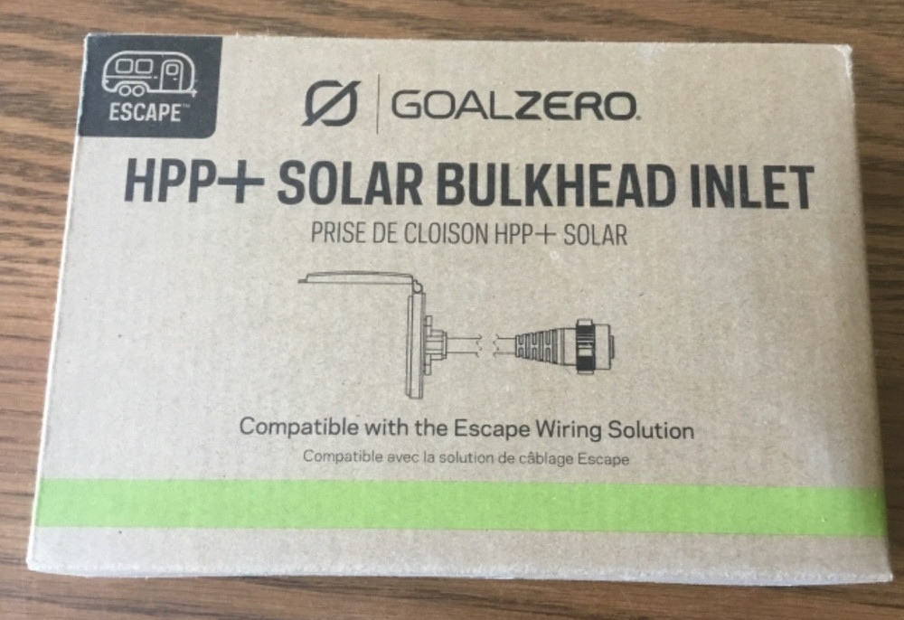 Goal Zero HPP+ solar bulkhead inlet # 70040 use with Yeti Pro 4000