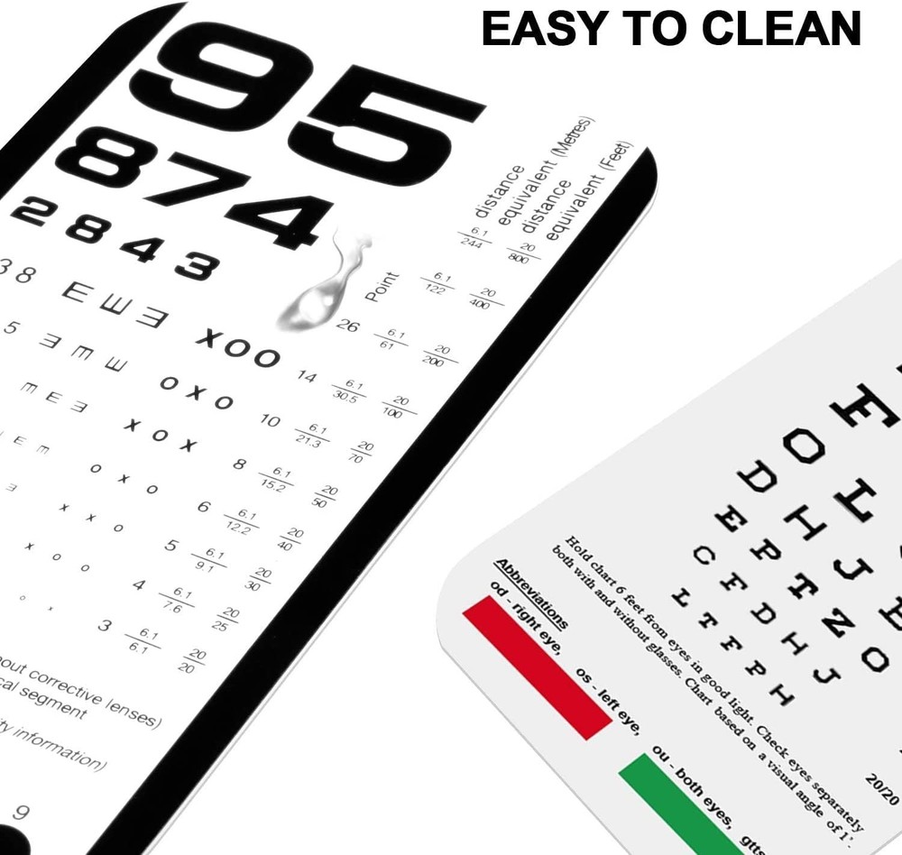 2-in-1 Snellen & Rosenbaum Pocket Eye Chart - Compact Vision Testing Solution