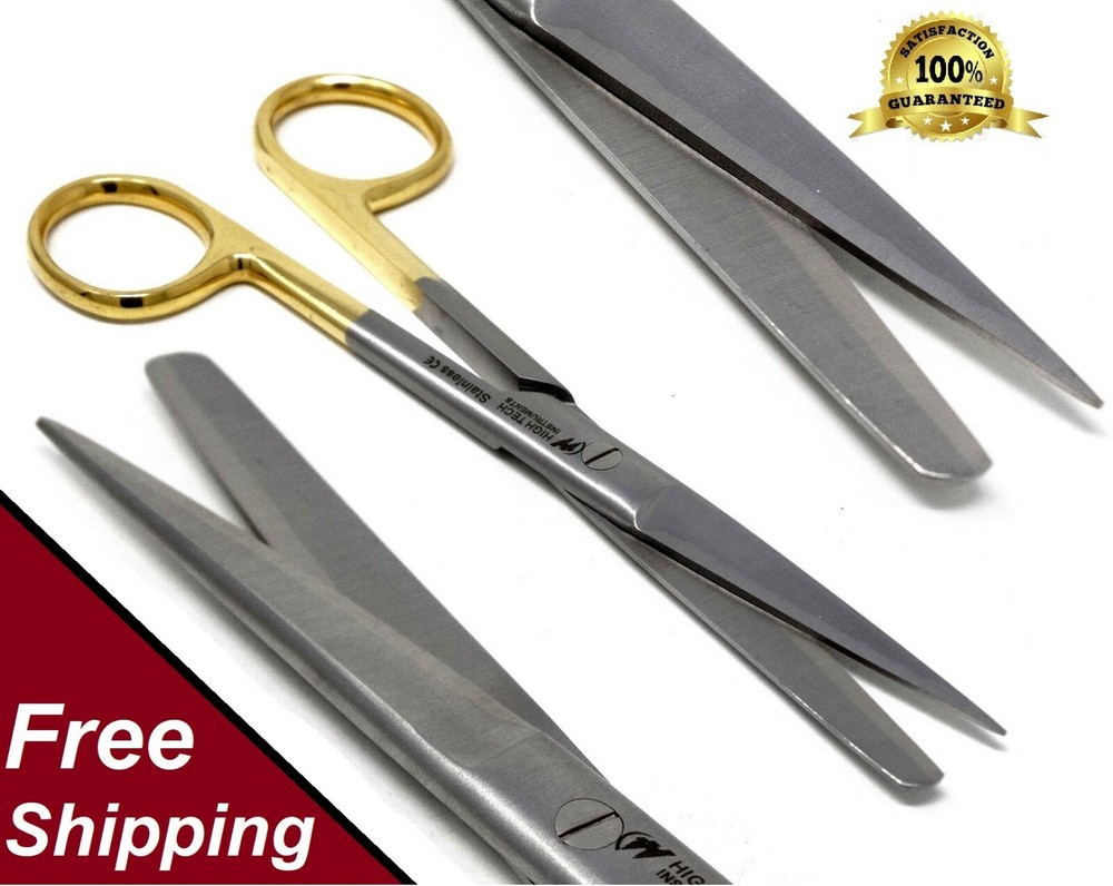 T/C DISSECTING SCISSORS Sharp Blunt 5.5" Straight With TUNGSTEN CARBIDE Inserts