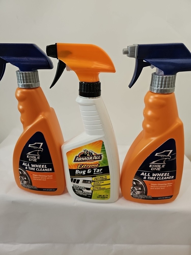 3 Pack EAGLE ONE All  Wheel & Tire Foam Cleaner & Armor All  Bug & Tar Remover
