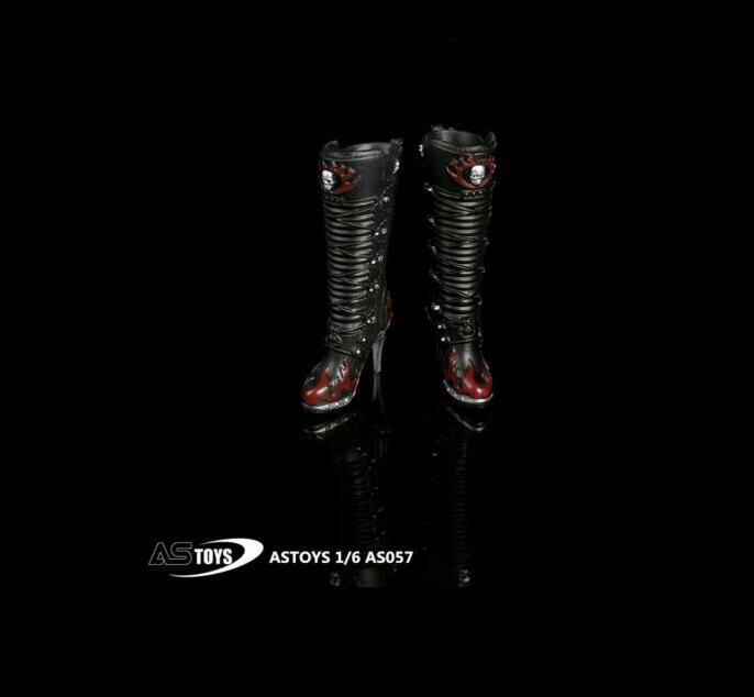 1/6 Motorcycle Heels Boots PEG BASED For 12" Female Action Figure