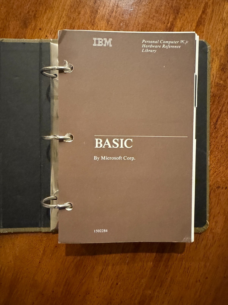 IBM PCjr BASIC Personal Computer HARDWARE REFERENCE LIBRARY, BASIC PC 6024101