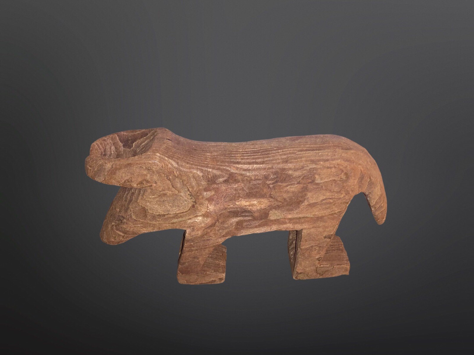 Circa 1910 Native American Tarahumara Carved Wood Bull Fetish