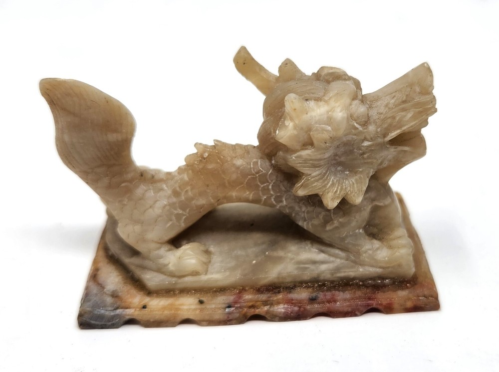Small Stone Dragon Figurine - Approx. 2 1/2" Long