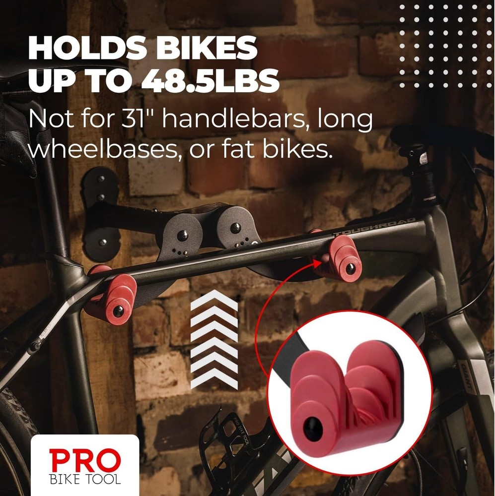Adjustable Horizontal Bike Rack for Safe & Secure Garage Storage - 1 Bicycle