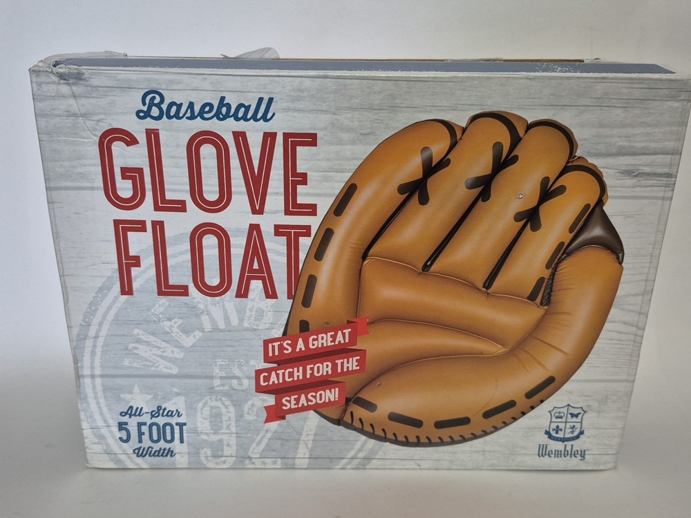 Wembley Inflatable Pool Baseball Glove Float Durable Construction 5 Ft Width