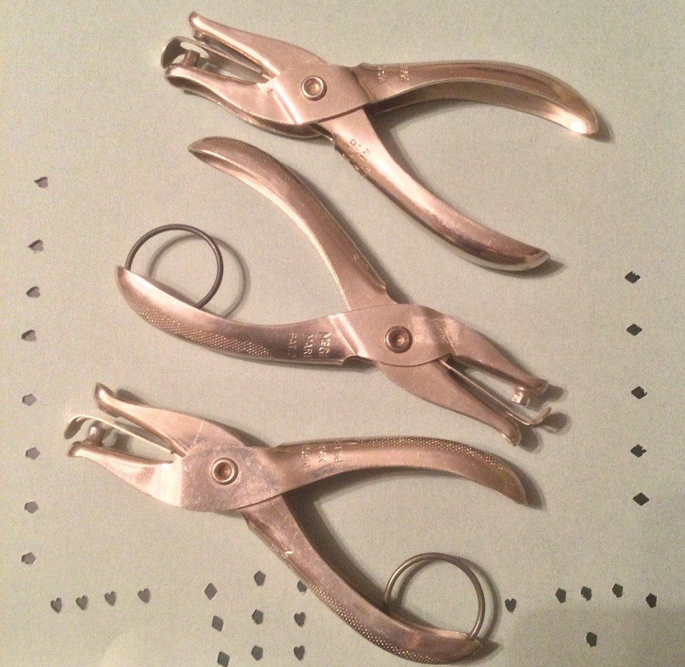 Three Hand Held Paper Punches ~ Tiny Diamond / Heart / Irregular Pentagon