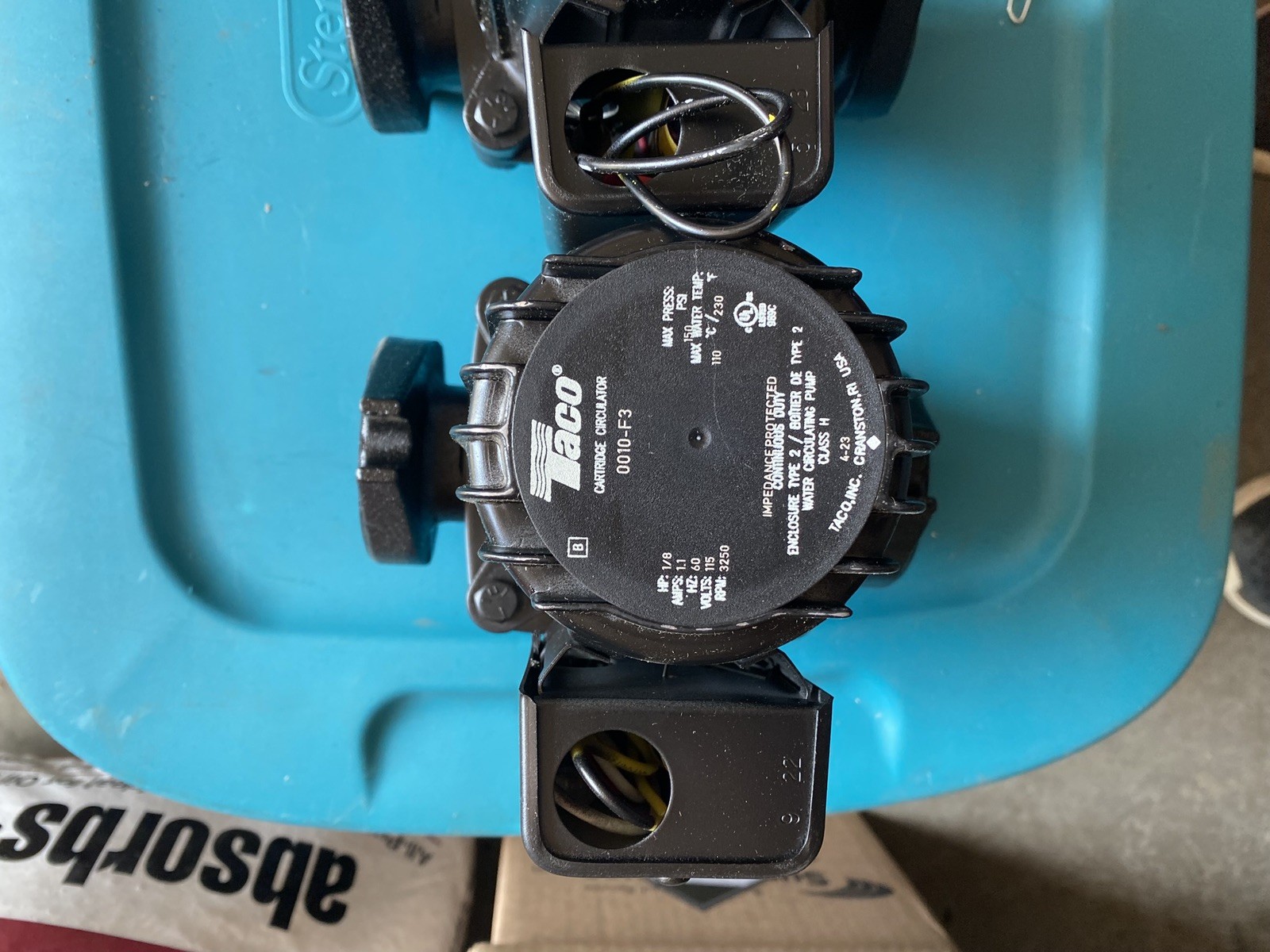 Taco 0010-F3 Cast Iron Cartridge Circulator Pumps 1/8hp 3450 RPM 115V 1PH 60Hz