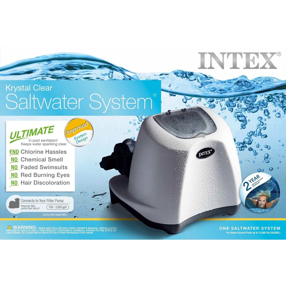 Intex 120V Krystal Clear Saltwater System (2 Pack)