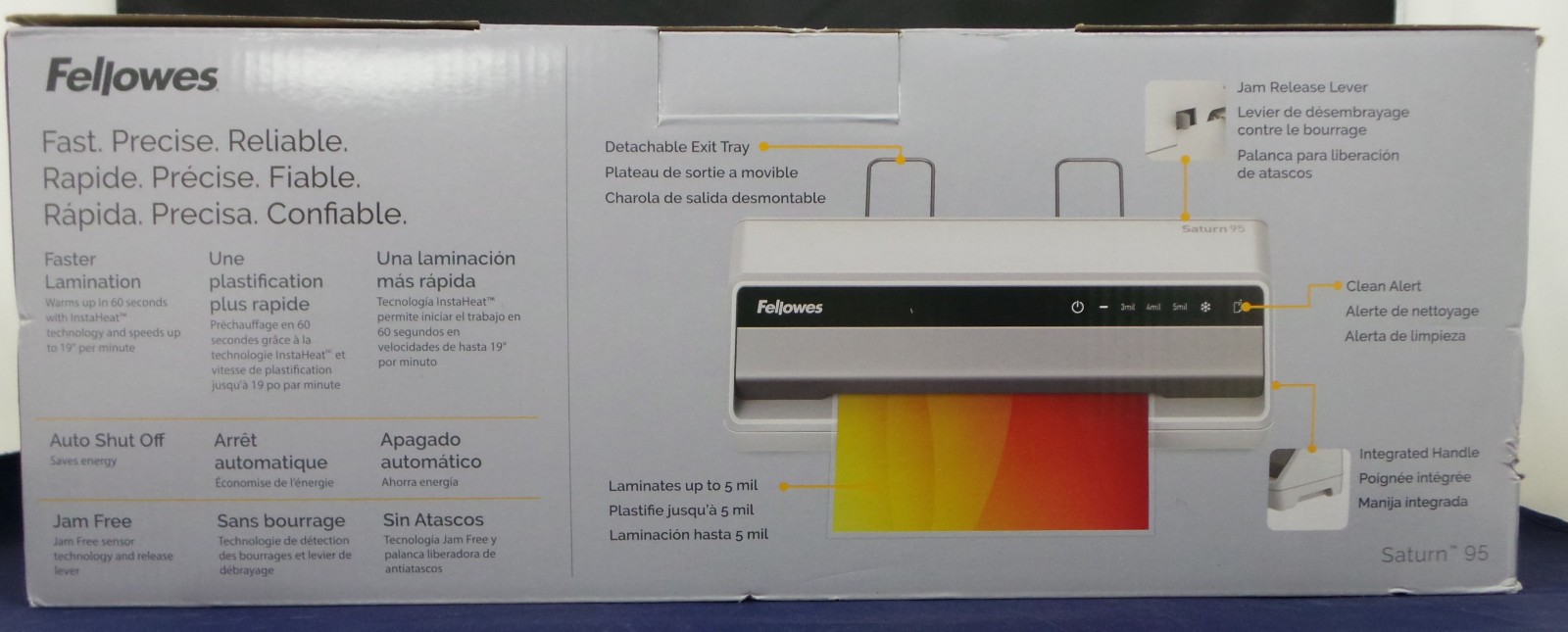 Fellowes Saturn 3 95 Laminating Machine - Black/Silver (5735801) BRAND NEW