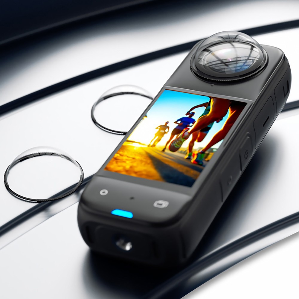 Datechable For insta360 X4 Rotating Optical Plastic Anti Scratch Lens Protector