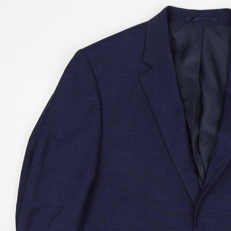 H&M Mens Blue Polyester Blend Suit Jacket Size L