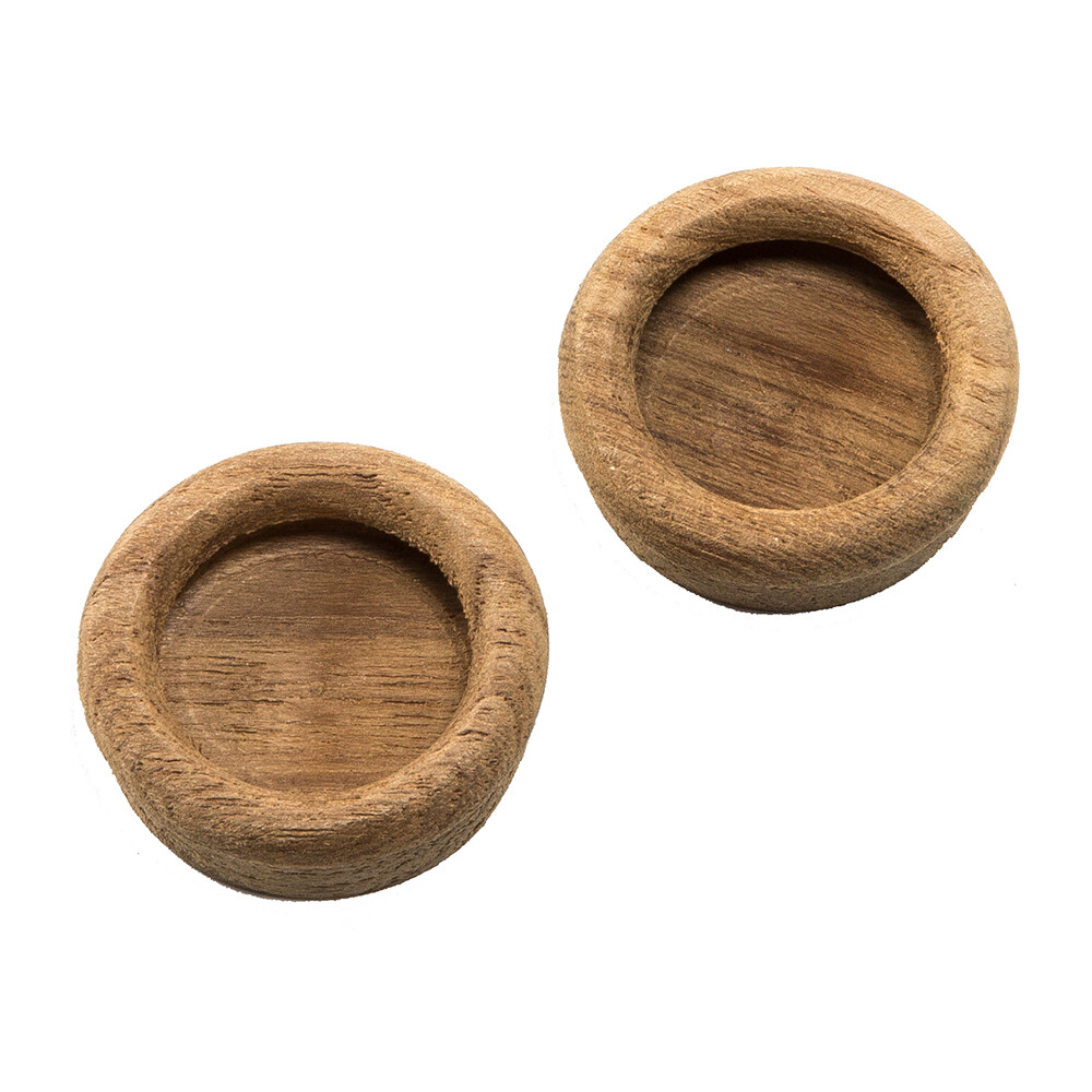 _Whitecap Teak Round Drawer Pull - 1-3/8" Round - Recess Mount - 2-Pack