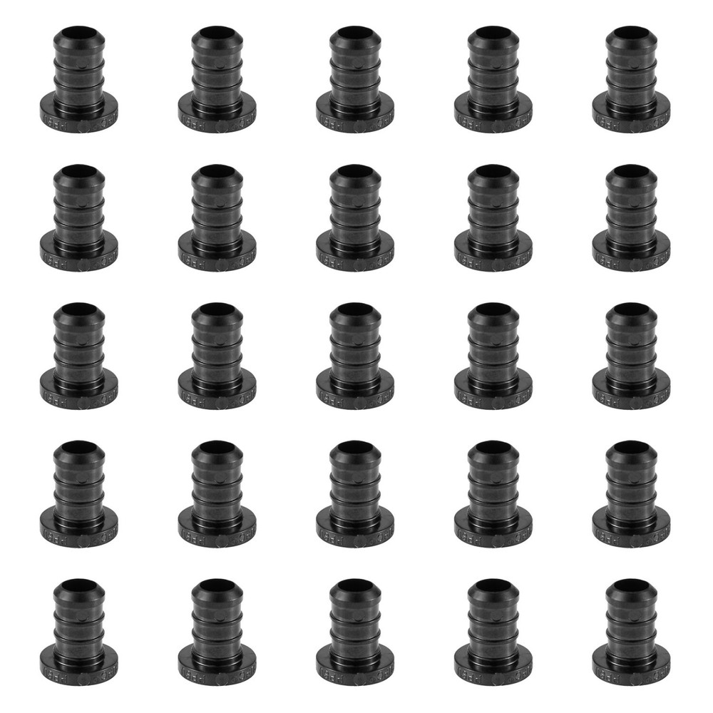 EFIELD 25 PCS 1/2" Pex Poly PPSU Barb Crimp Plug ( End Cap)-NSF (Lead Free)