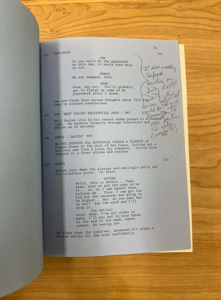 CHiPS Original Production used TV Script WITH NOTES "The Matchmakers" MGM