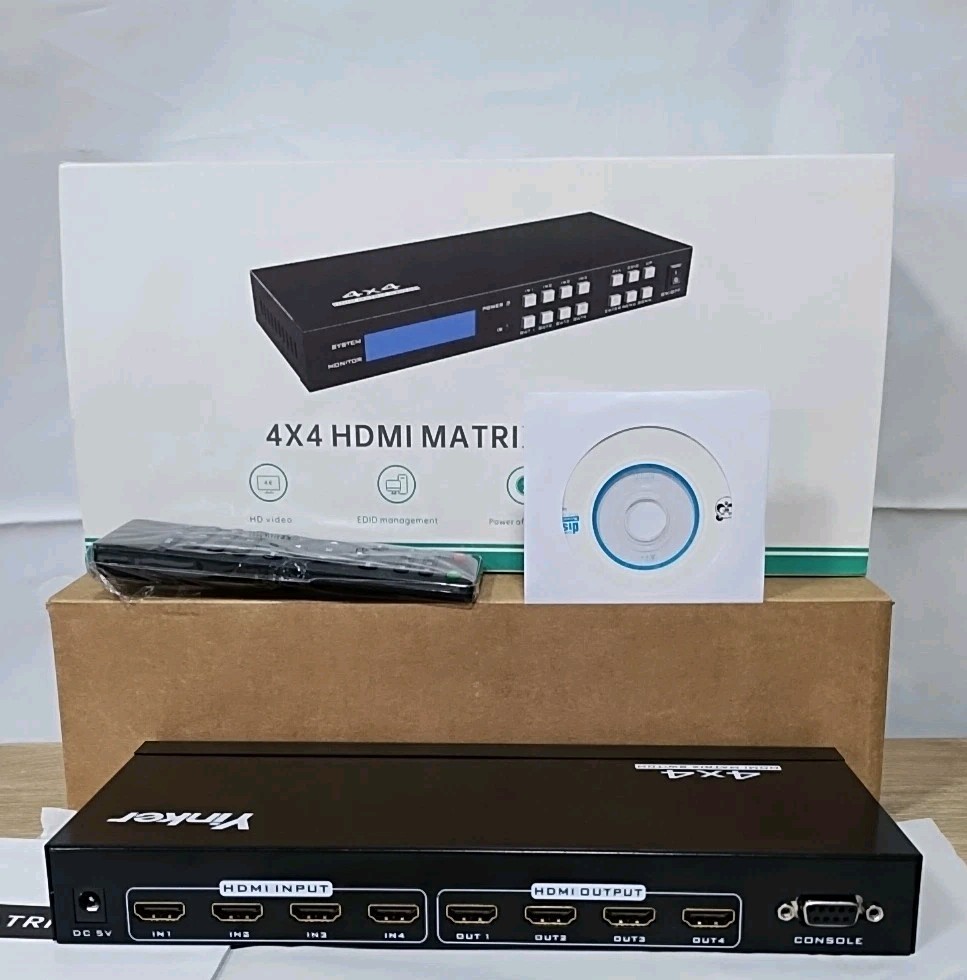 4x4 HDMI Matrix Switch Yinker HD414-A Various Controls (#E1-A2)