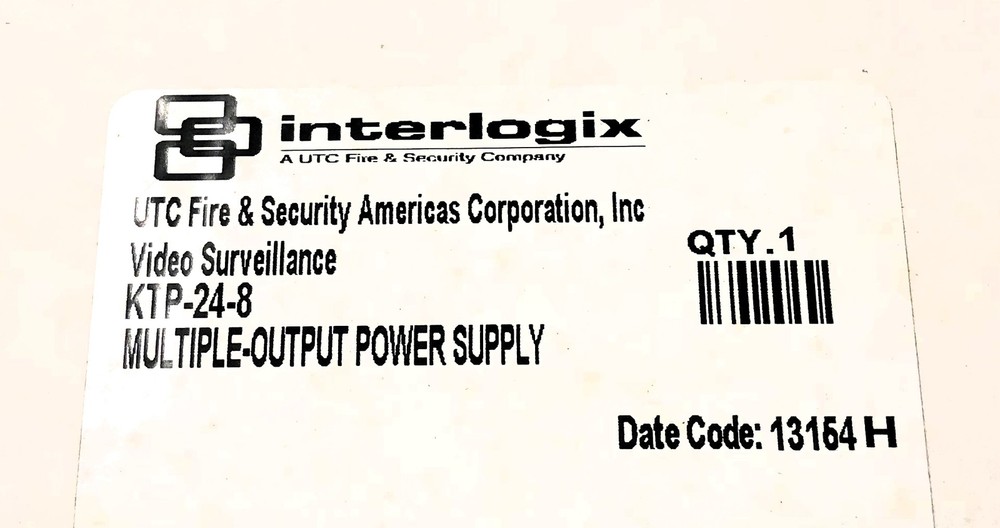 Interlogix Multiple-Outlet Power Supply KTP-24-8 NOS