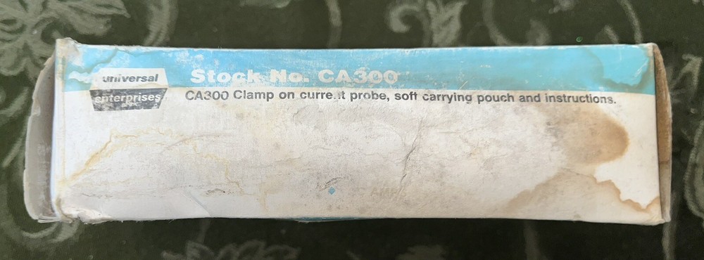 VTG Universal Enterprises Clamp On Current Probe Accessory W/ Case & OpBook