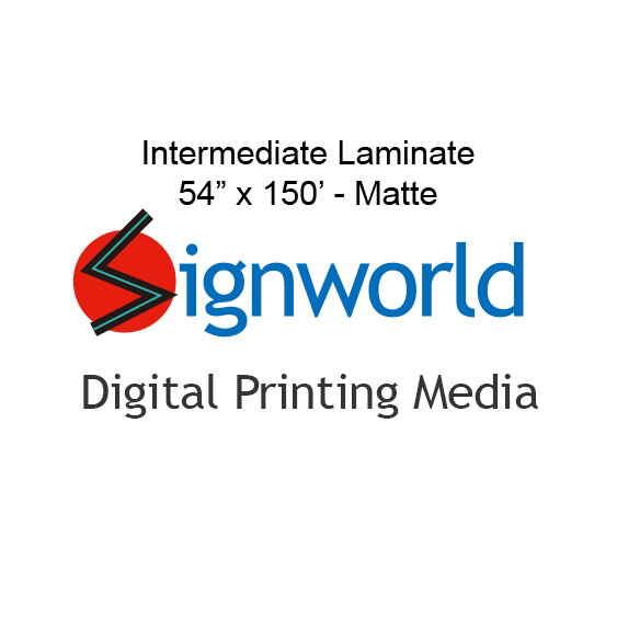 Signworld Intermediate Cold Laminate 54" x 150' Matte (Roland, Mutoh, Mimaki)