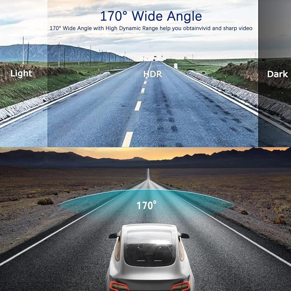Front & Inside HD Dash Cam with Infrared Night Vision & Loop Recording Functio