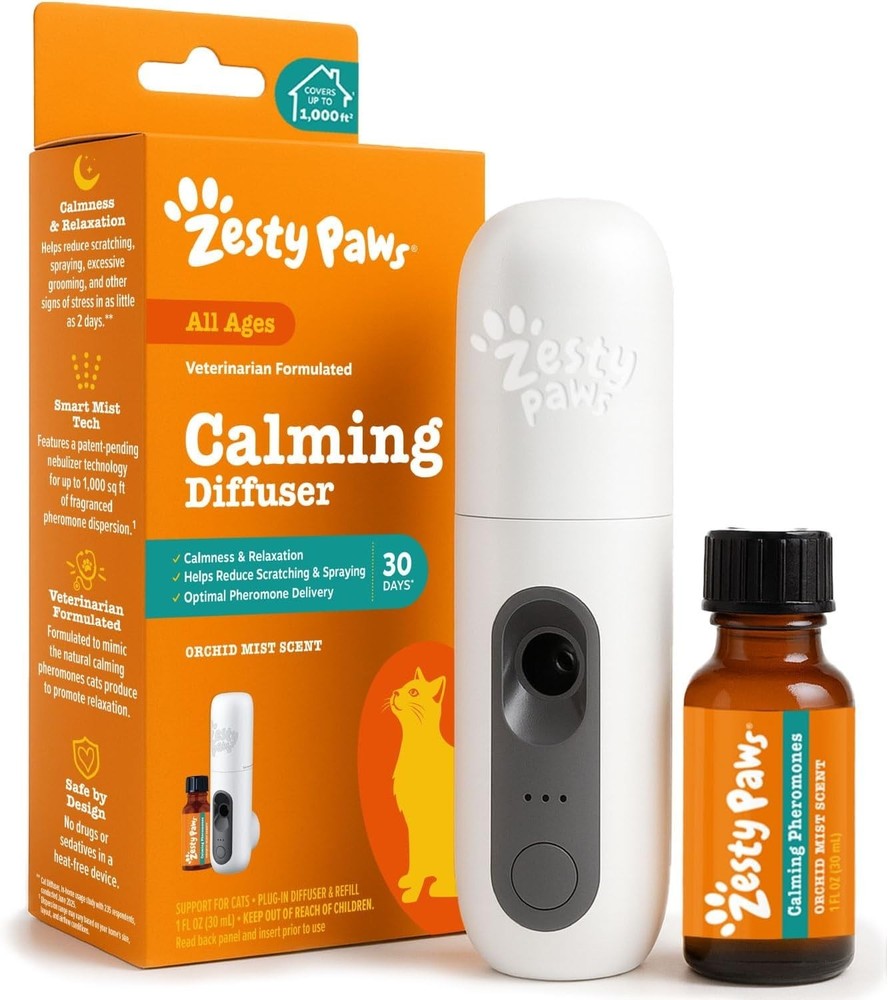 Zesty Paws 30 Day Cat Pheromones Calming Diffuser Plug-in Starter Kit