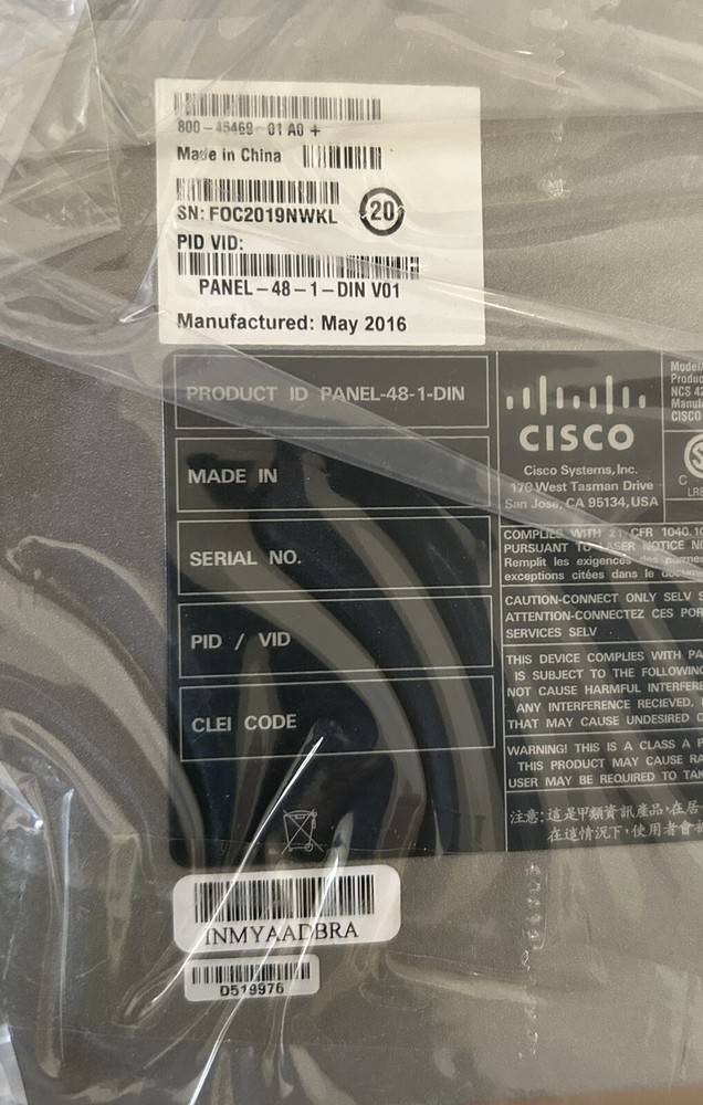 Cisco Panel-48-1-DIN New Open Box