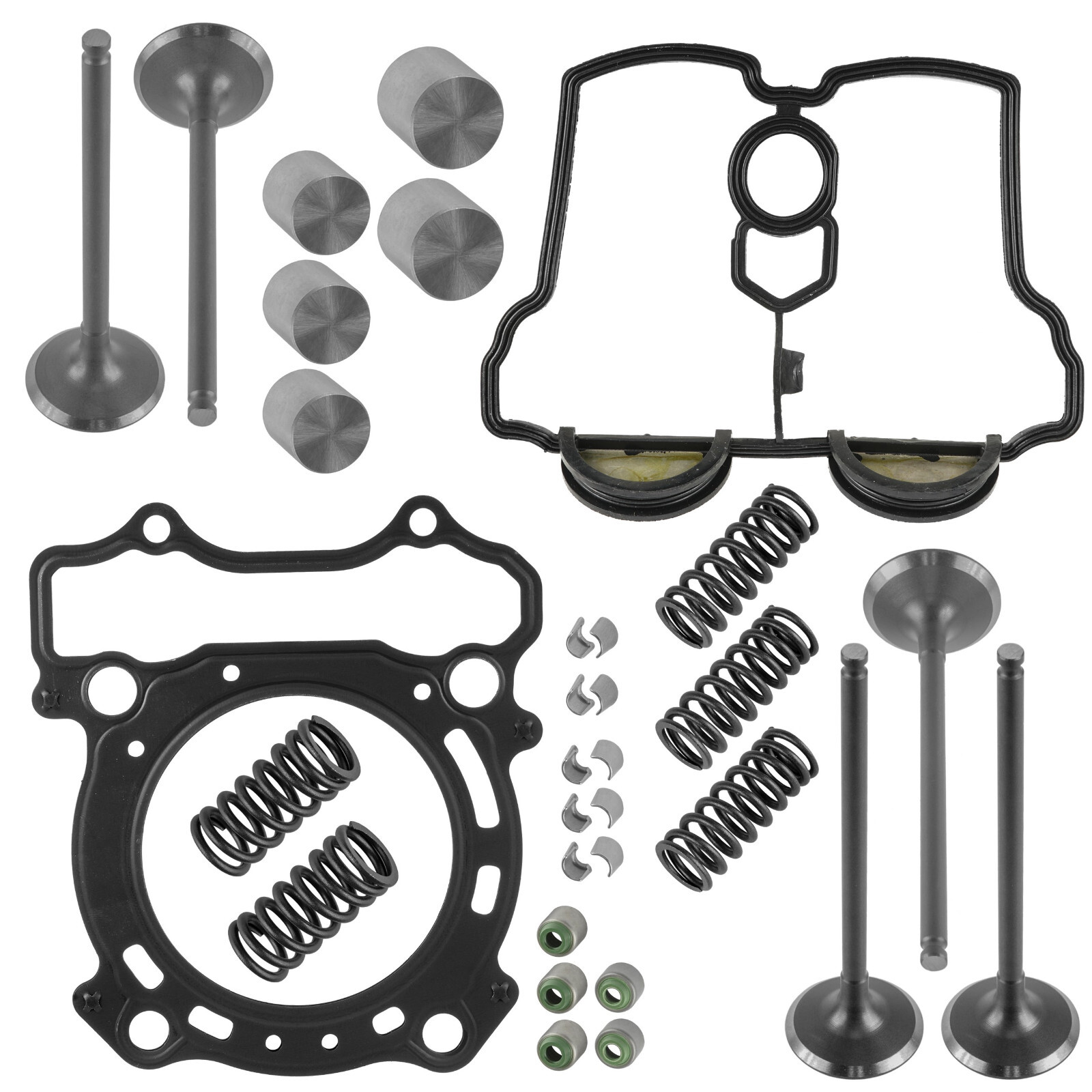 Valve Intake & Exhaust w/ Gaskets Kit COMPLETE for Yamaha YZ250F 2001-2013