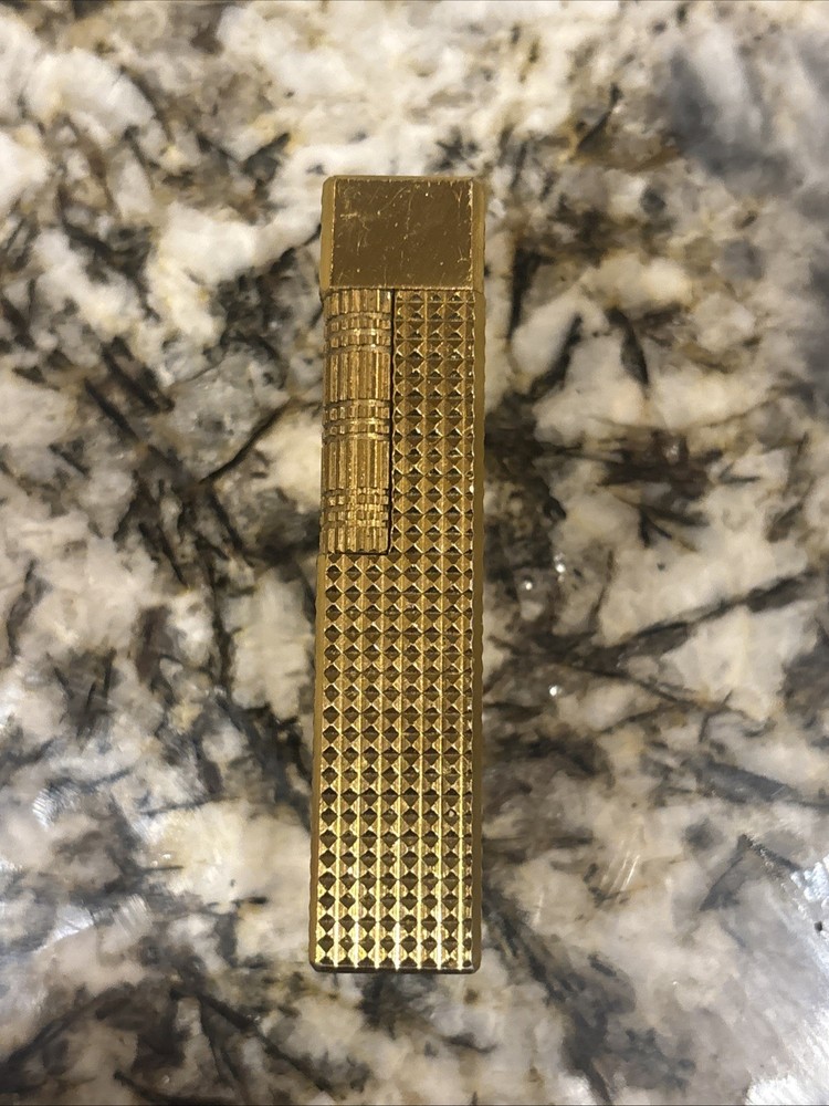 Dunhill Square Roller Gas Lighter All Pattern Gold GOLD