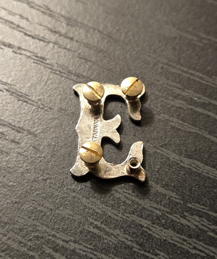 Sterling Silver Alphabet Letter E Concho